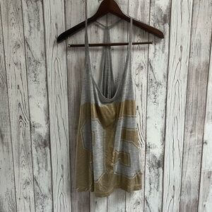 Reebok gray/gold tank top size small